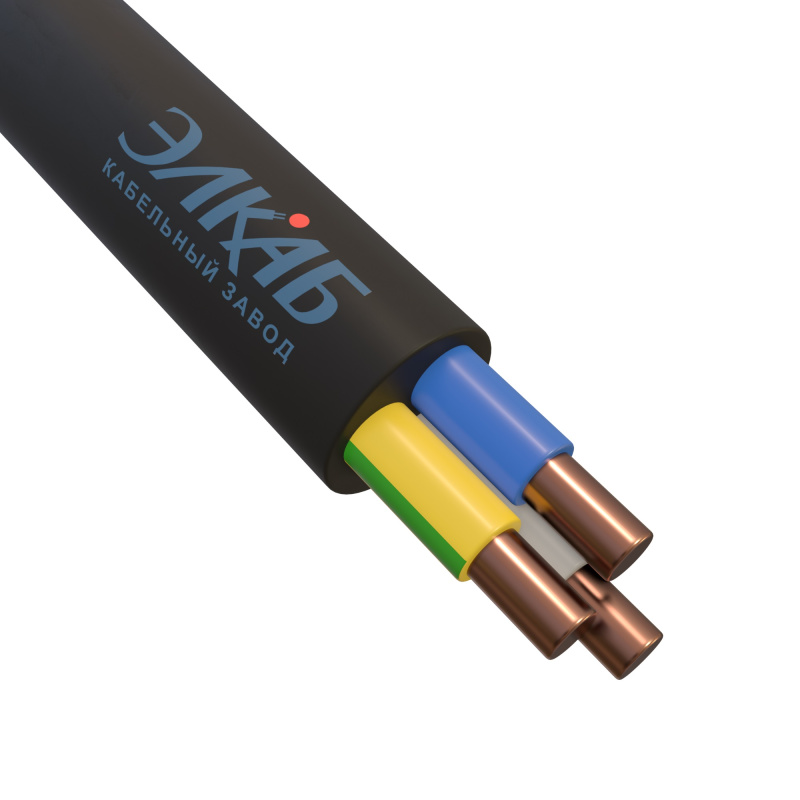 Кабель силовой ВВГнг(А)-LSLTx 3х2,5 ок (N,PE) - 0,66 кВ ТРТС Элкаб 13077