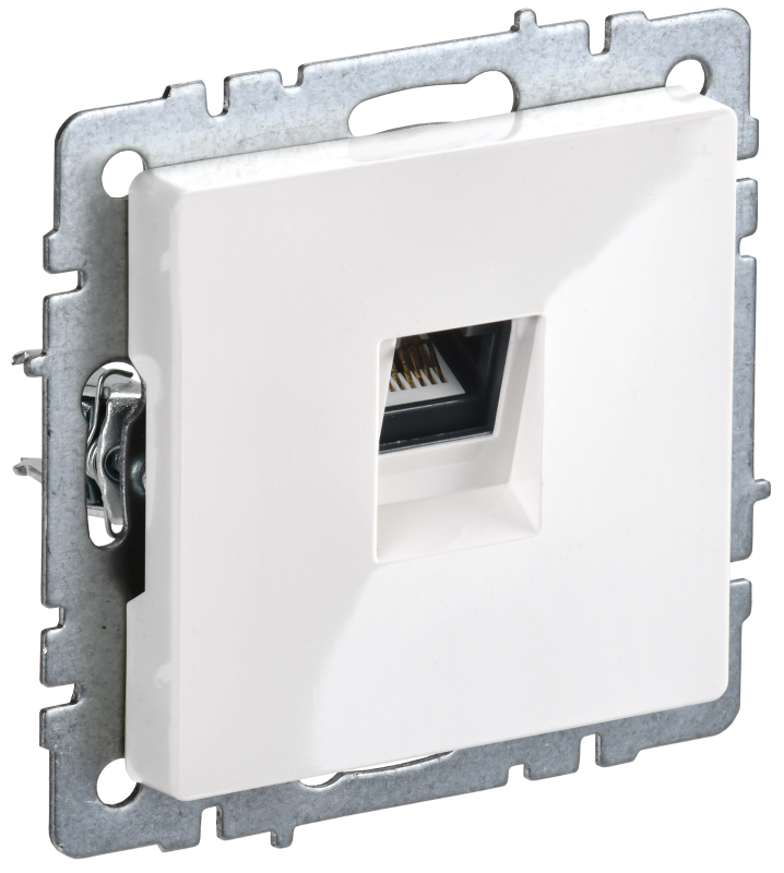 BRITE Розетка компьютерная RJ45 кат.6 РК11-БрБ белый IEK BR-K10-2-K01