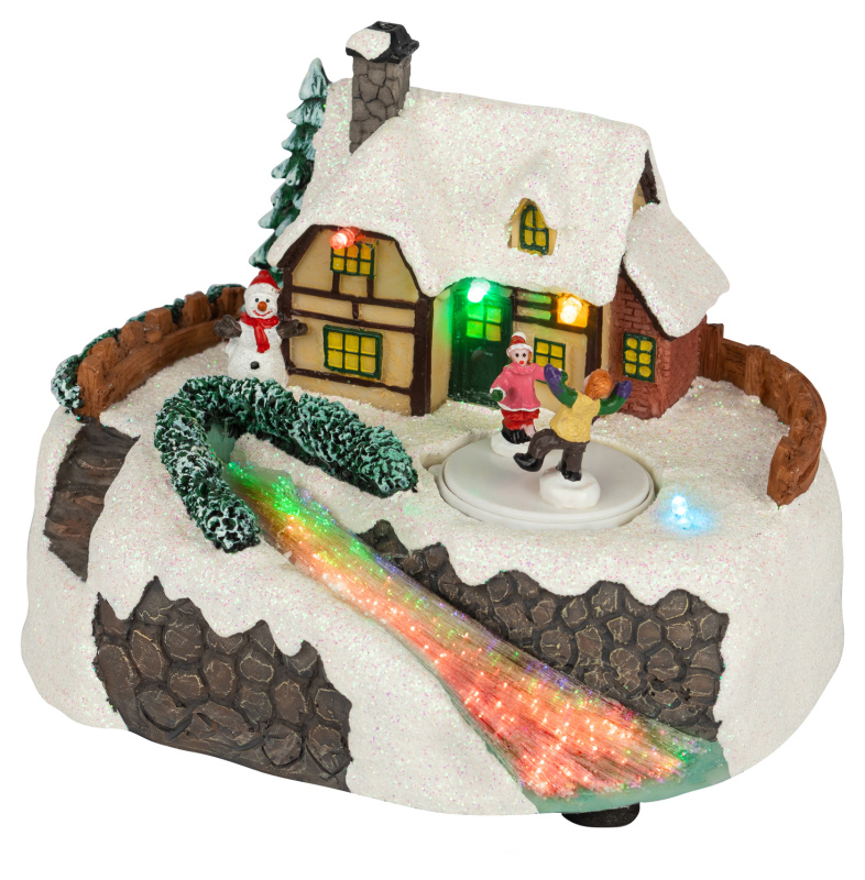 Новогодняя декоративная композиция Деревня, мультиколор, 3*АА, 16*13*12 см EFIS-S02 ЭРА Б0060481 Б0060481