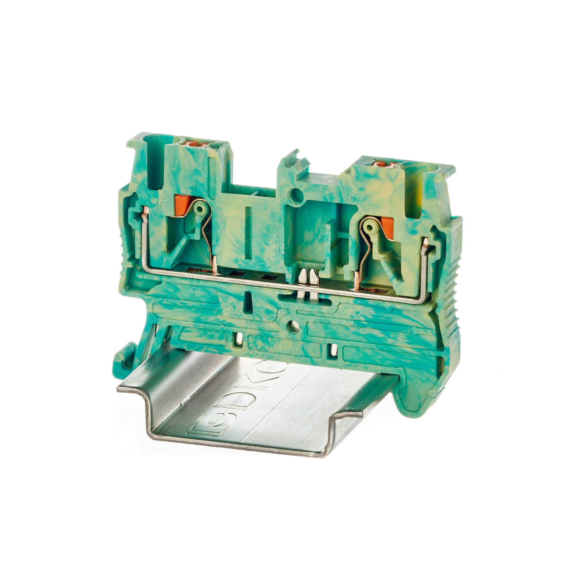 Клемма заземления , зажим push-in, 2 точки подключения, 2.5 кв.мм DKC VPR-2.5-PE-YG