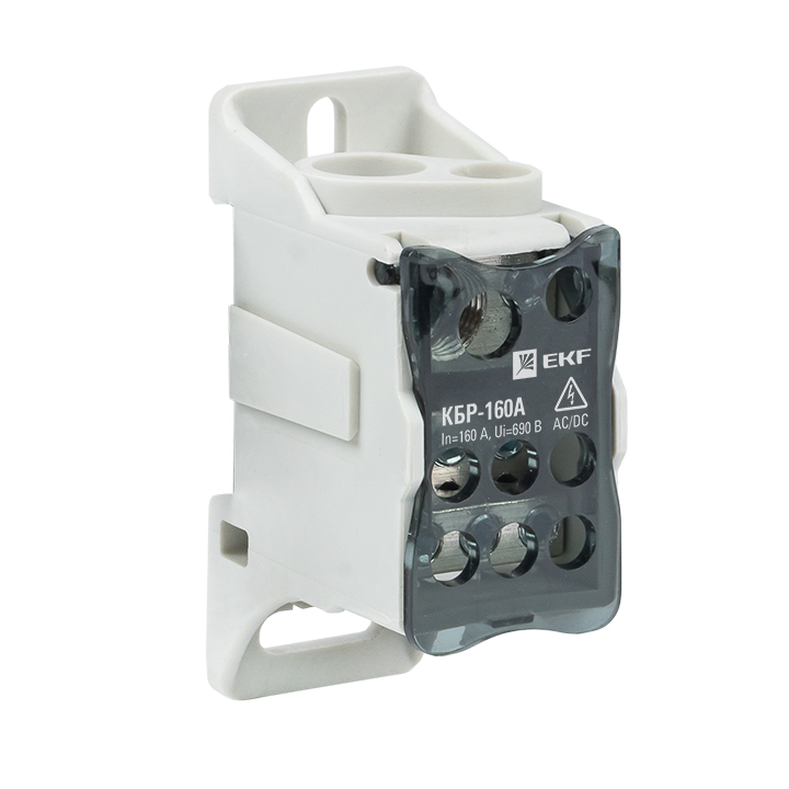 Блок распределительный (КБР) крепеж на панель и   DIN 160A EKF plc-kbr160