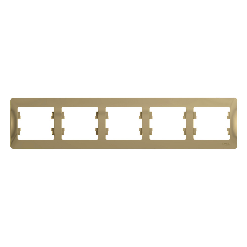 GLOSSA Рамка горизонтальная 5 постов титан Systeme Electric GSL000405