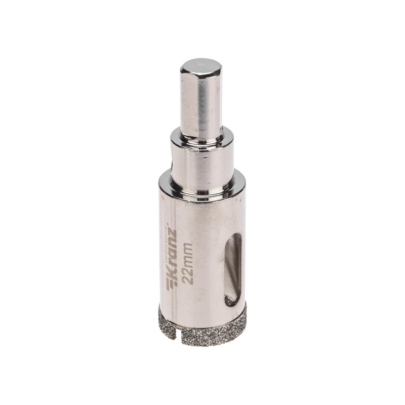 Коронка алмазная 22 мм с центровочным сверлом (etmKR-92-0007) Kranz