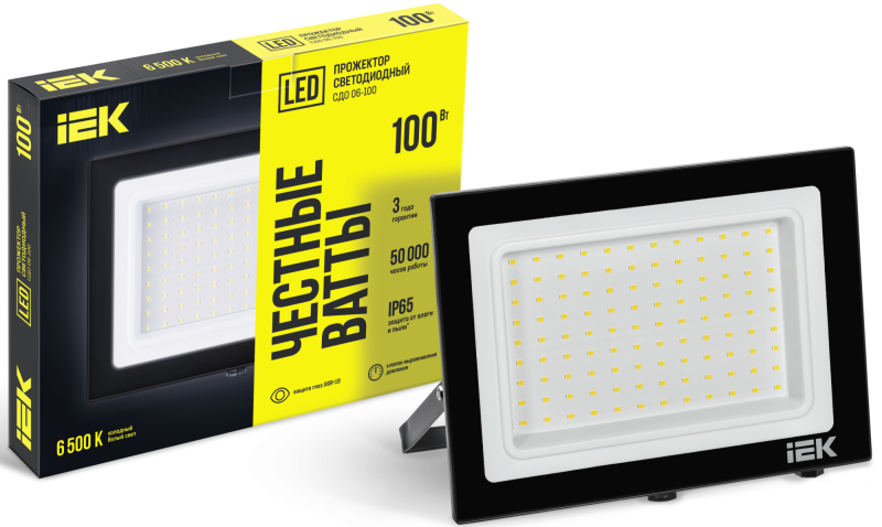 Прожектор светодиодный ДО-100w 6500K 8000Лм IP65 IEK LPDO601-100-65-K02