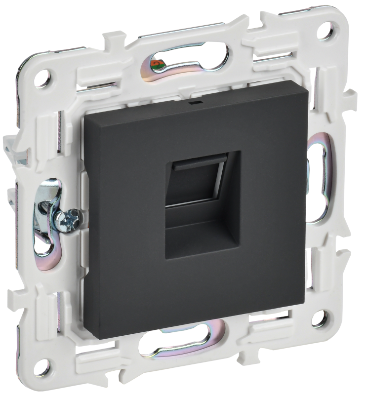 SKANDY Розетка компьютерная RJ45 кат.5E SK-K01G графит IEK SK-K10-1-K53