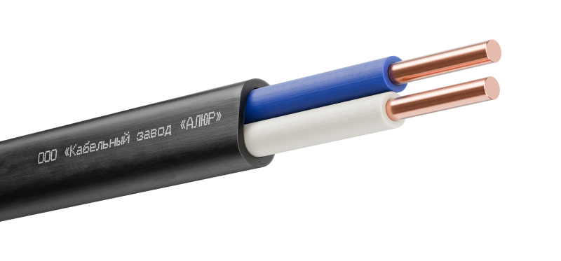 Кабель силовой ППГ-П нг(А)-HF 2х1.5ок(N)-0.66 однопроволочный черный (бухта) АЛЮР 00-00009672