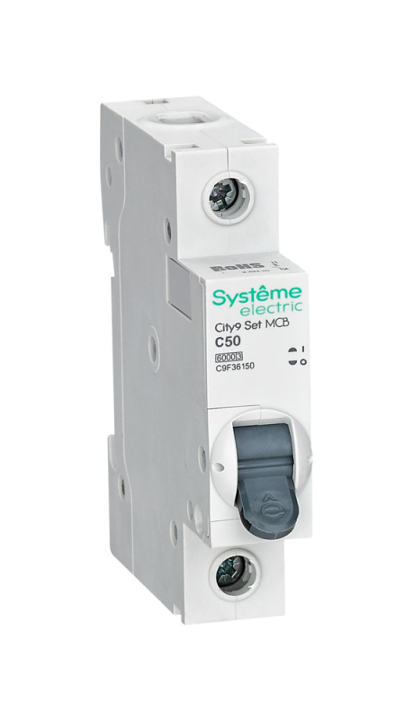 Выключатель автоматический однополюсный (АВ) С 50А 1P 6kA 230В City9 Set Systeme Electric C9F36150