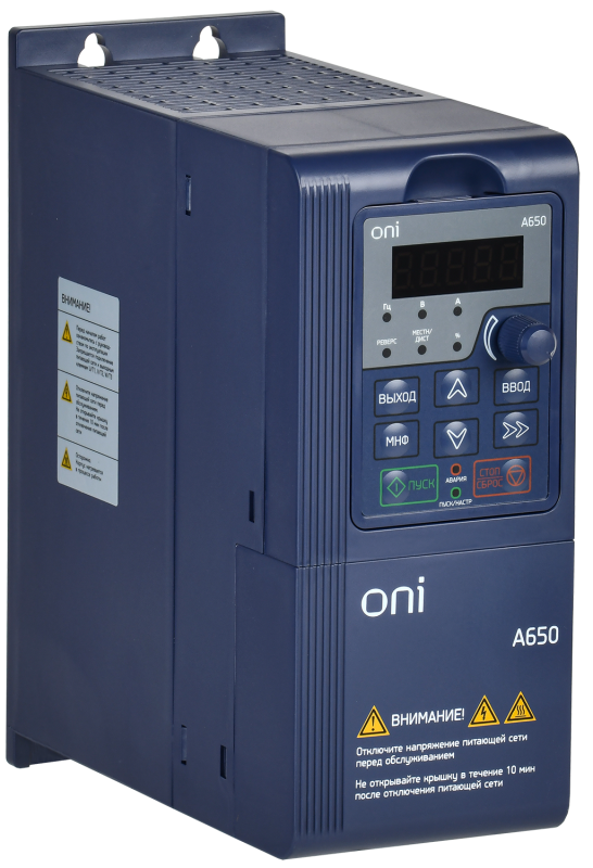 Преобразователь частоты A650 380В 3Ф 1,5кВт 4,2А M ONI A650-33E015TM