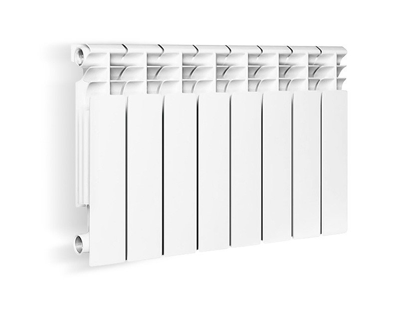 Радиатор алюминиевый секционный 350/80/4 боковое подключение Oasis Р0000010793