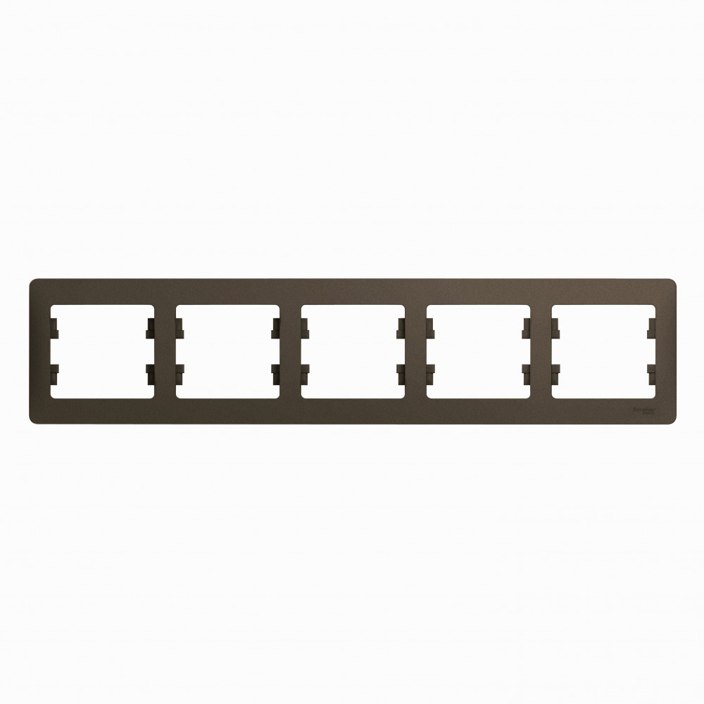 GLOSSA Рамка 5 постов горизонтальная шоколад Systeme Electric GSL000805