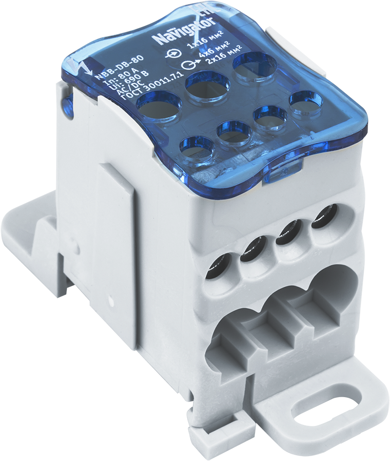 Блок распределительный на DIN-рейку,РБ-80, Navigator Navigator Group 20305