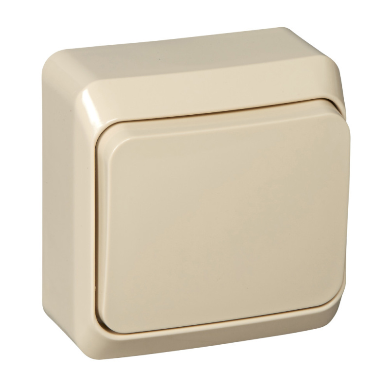 ЭТЮД Переключатель одноклавишный наружный бежевый сх.6 Systeme Electric BA10-004K