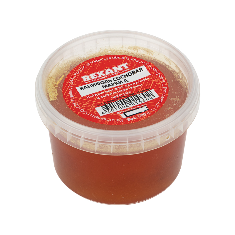 Канифоль сосновая 500 г, флюс нейтральный (etm09-3712) REXANT
