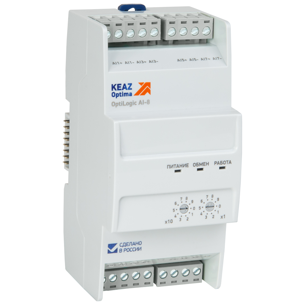 Модуль аналогового ввода OptiLogic L-AI-8 (288027) КЭАЗ