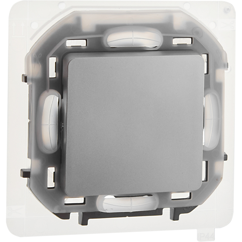 Переключатель IP44 INSPIRIA 10 AX 250 В~ алюминий Legrand 673672