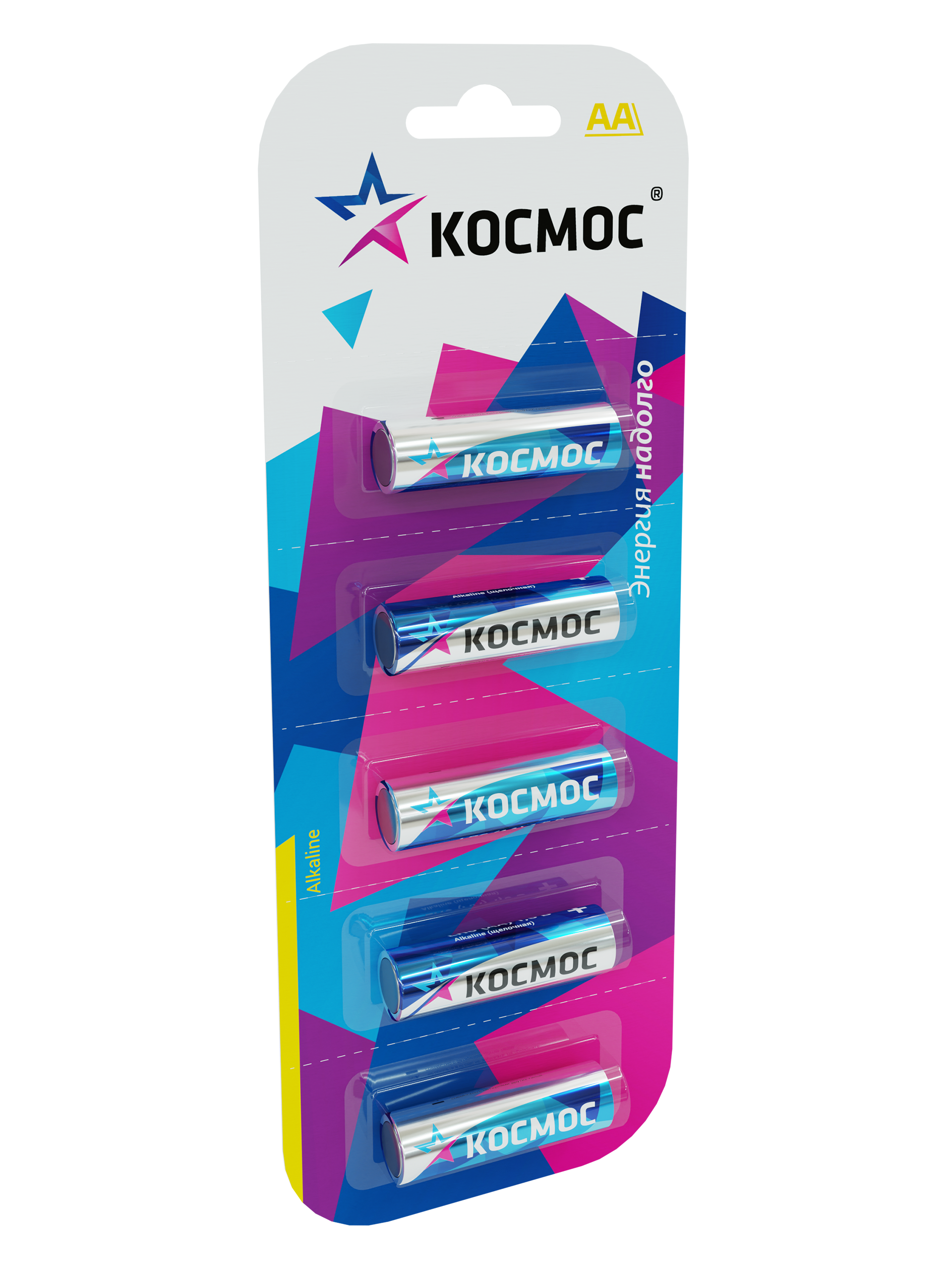 Элемент питания LR6 AA, Alkaline 1.5В, 5Bl Космос KOCLR65BL