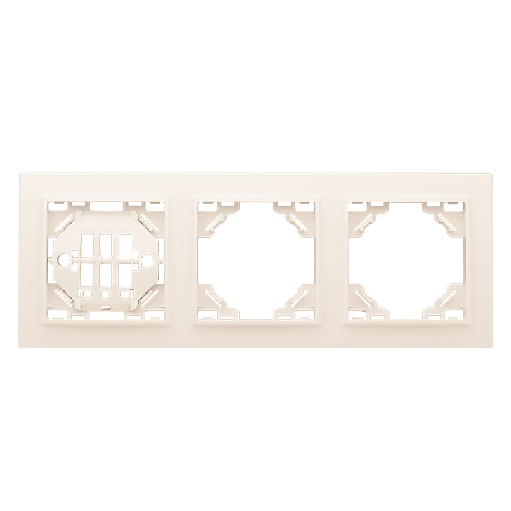 Рамка трехместная горизонтальная бежевый Минск EKF ERM-G-303-20