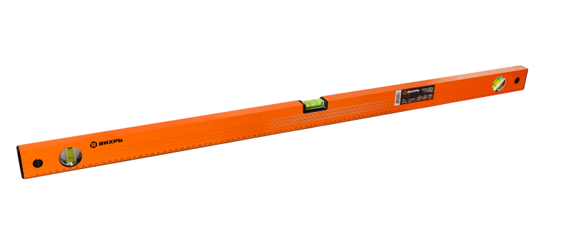 Уровень алюминиевый 1000мм фрезерованный 3 глазка Вихрь 73/11/4/4