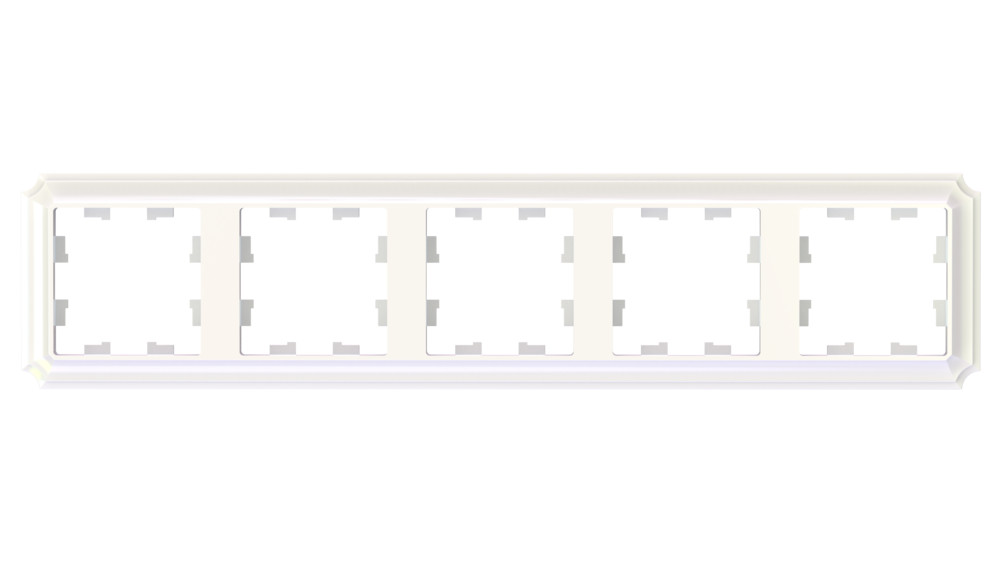 ATLASDESIGN ANTIQUE 5-постовая рамка, универсальная, ЖЕМЧУГ Systeme Electric ATN100405