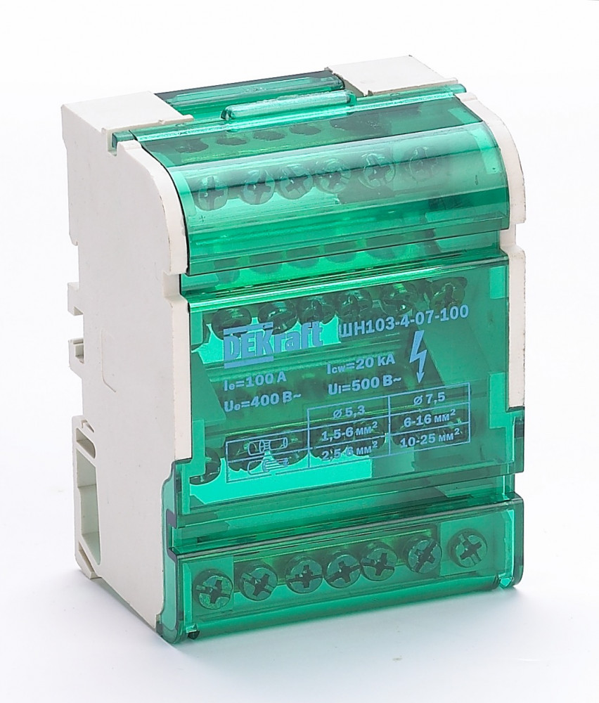 Кросс-модуль на DIN-рейку 4х7 групп 100А ШН-103 DEKraft 32017DEK