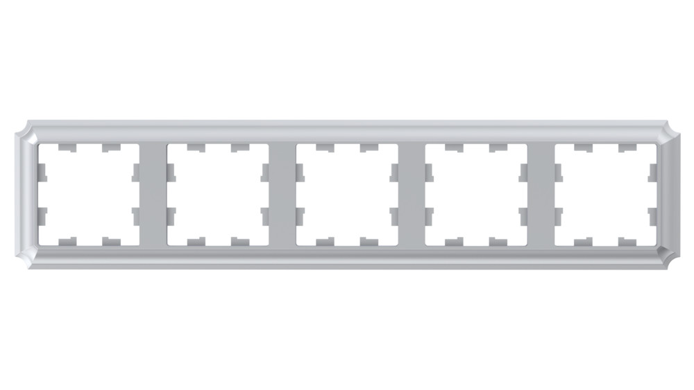 ATLASDESIGN ANTIQUE 5-постовая рамка, универсальная, АЛЮМИНИЙ Systeme Electric ATN100305