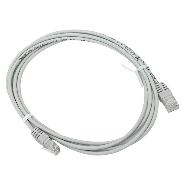 Патч-корд TERACOM Cat.5E (1Гбит/с) неэкранированный UTP оболочка PVC серый (2м) EKF TRC-5EUTP-PVC-2M-GY