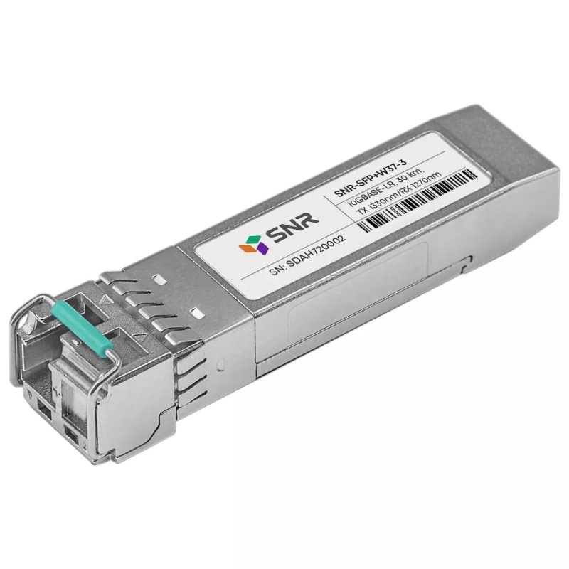 Модуль SFP+ WDM 1хLC, 10 Гб/с, 5 дБ, Tx:1330/Rx:1270 нм, до 3 км -SFP+W37-3 SNR SNR-SFP+W37-3