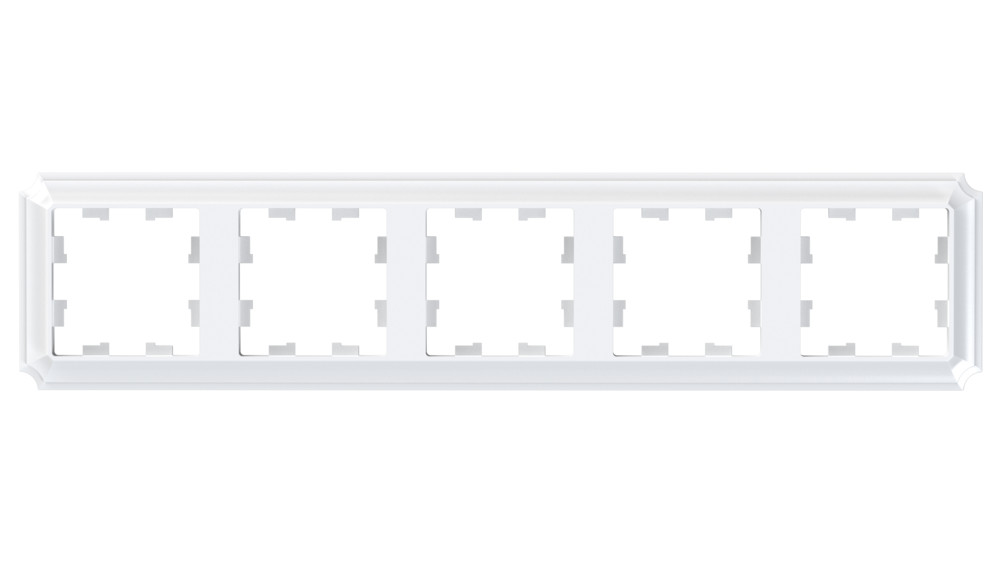 ATLASDESIGN ANTIQUE 5-постовая рамка, универсальная, БЕЛЫЙ Systeme Electric ATN100105