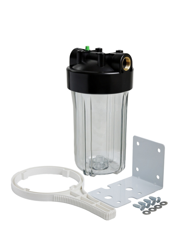 Корпус магистрального фильтра 10BB HTC-10BB 1 С, прозрачный Гидротек 3013