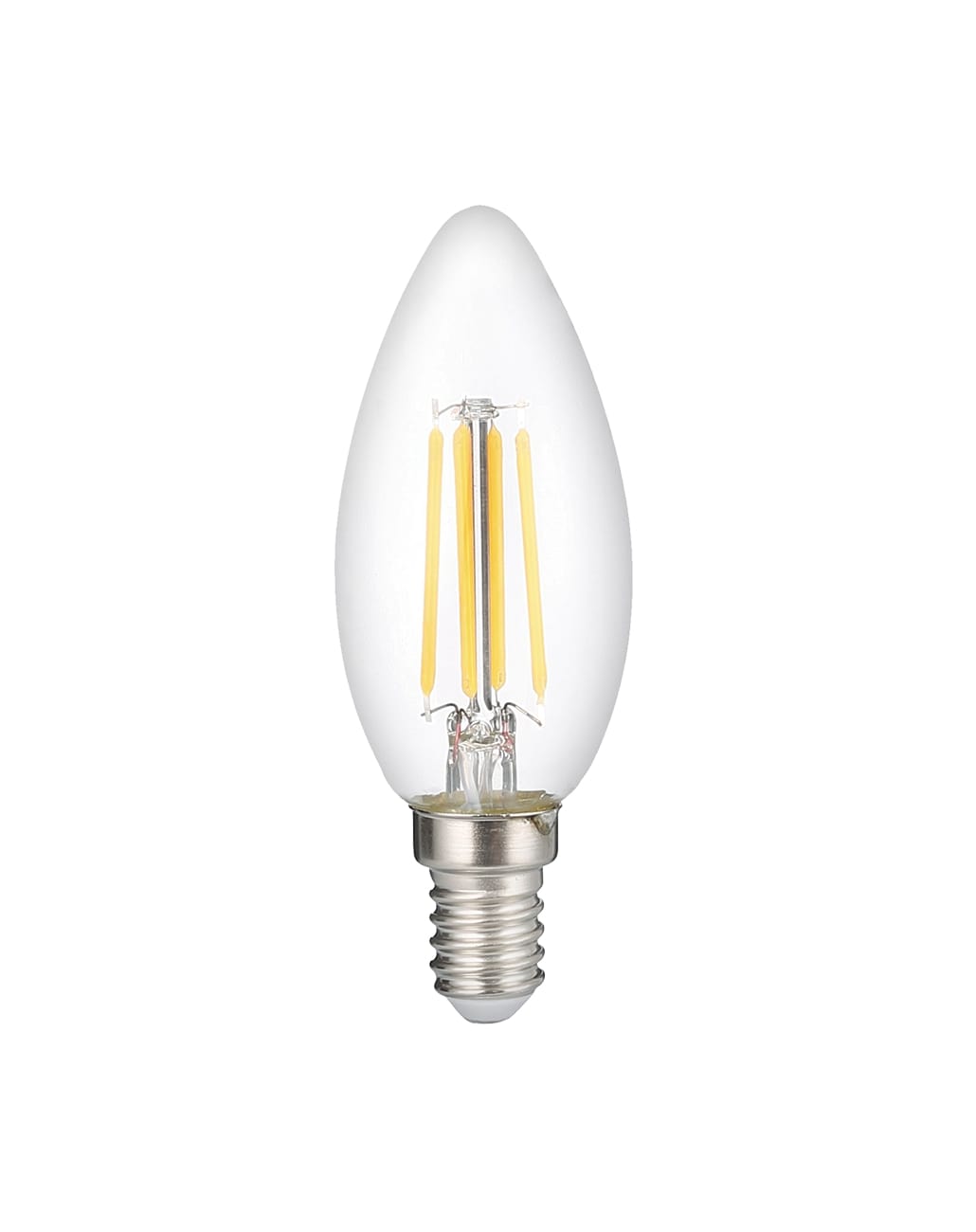 Лампа сетодиодная декоративная LED 6w E14 3000K свеча прозрачная филамент 230/50 Jazzway JazzWay 5020450 5020450
