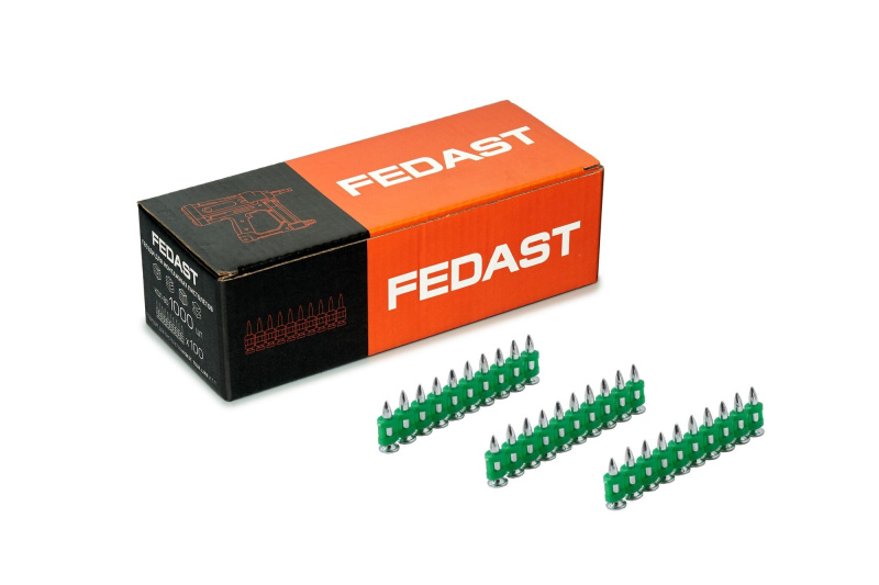 Гвозди 3.0x16 мм усиленные для монтажного пистолета (1000 шт/уп) Fedast fd3016eg