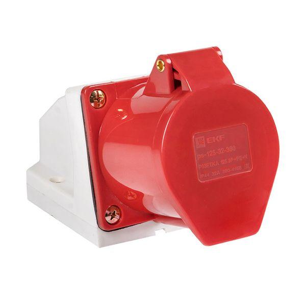 Розетка кабельная 32А 3Р+N+Е IP44 на поверхность 380В EKF ps-125-32-380