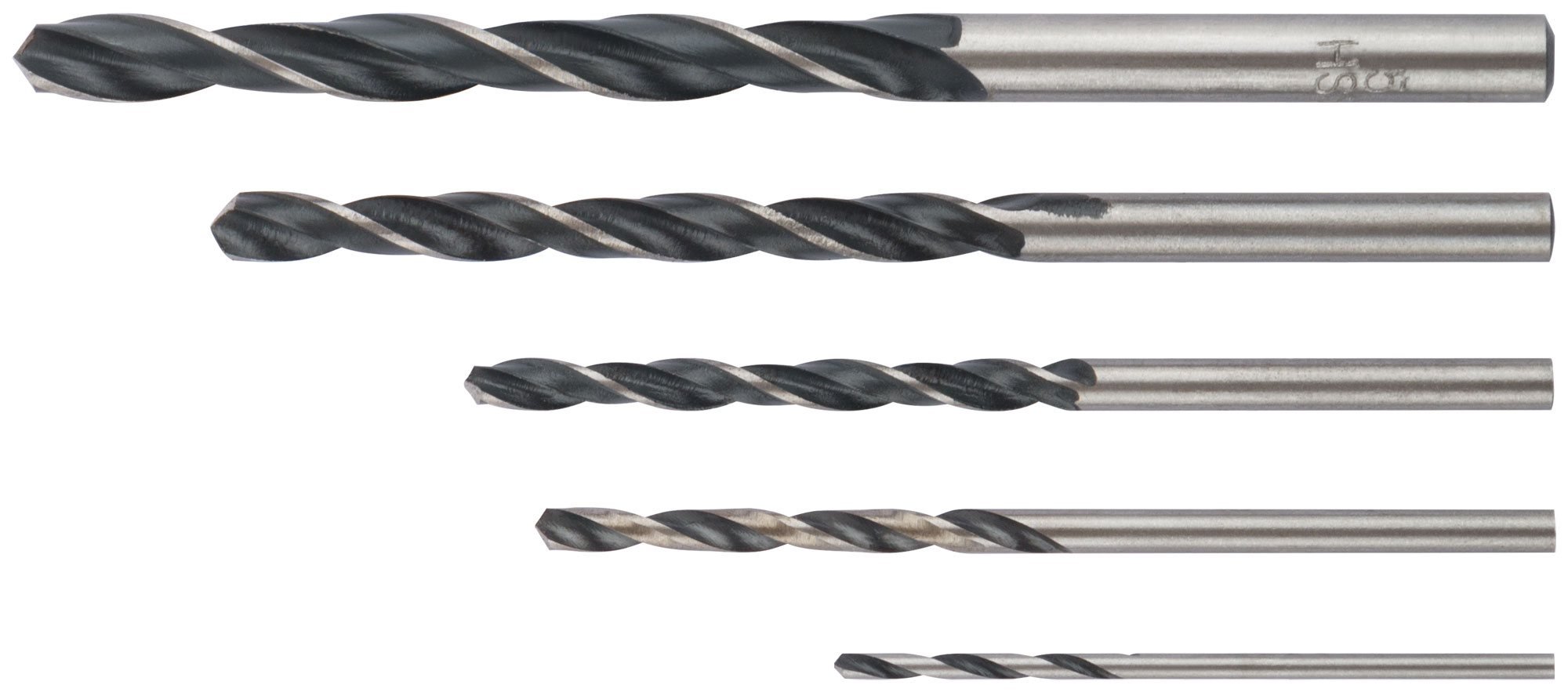 Набор сверл по металлу HSS черненых, 5 шт (1.5-2.5-3-4-5 мм) (33851) FIT