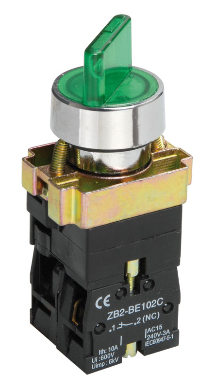 Переключатель LAY5-BK2365 2 позиции зеленый IEK BSW90-BK-2-K06