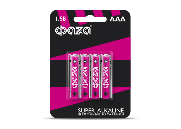 Элемент питания LR03 (AAA) ФАZА Super Alkaline блистер, 4 шт. 5000254