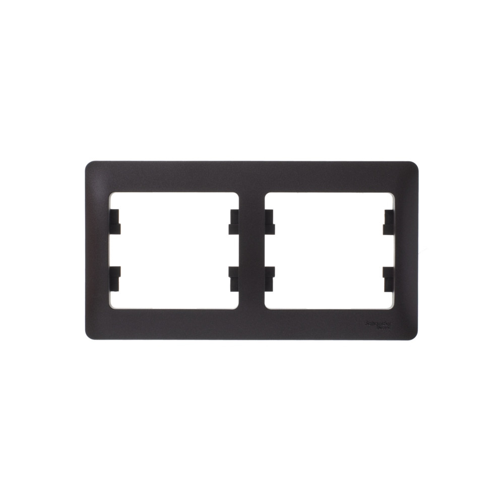 GLOSSA Рамка 2 поста горизонтальная шоколад Systeme Electric GSL000802