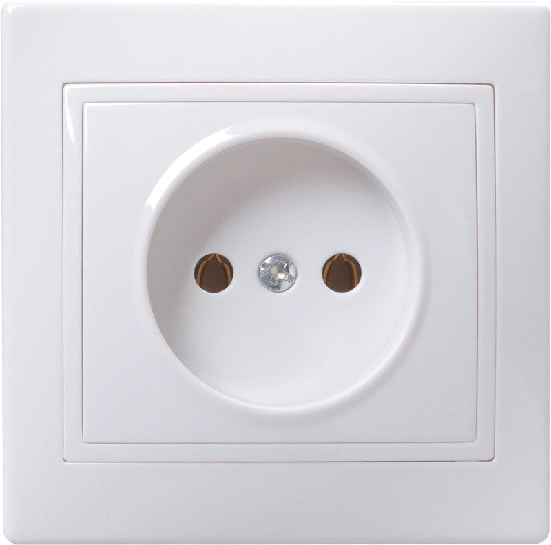 КВАРТА Розетка без заземления без шторок белая в сборе IEK ERK13-K01-10-DM