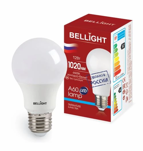 Лампа светодиодная LED 12Вт Е27 220 6500К 1020Лм Bellight BELLIGHT 88297790