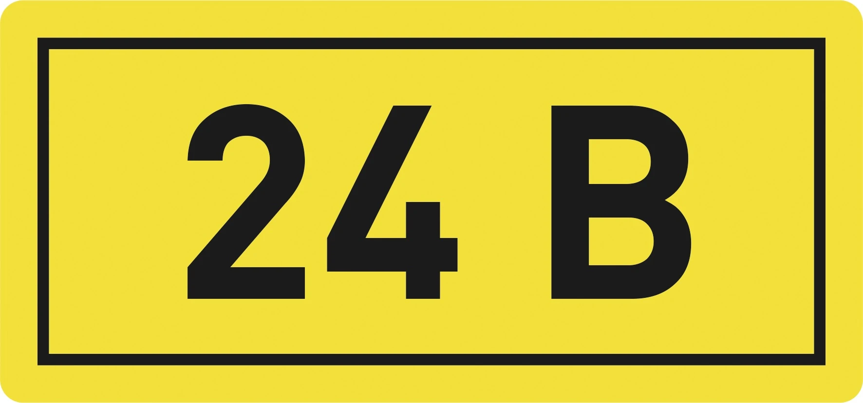 Наклейка 24В 10х15мм (1шт) EKF an-2-03