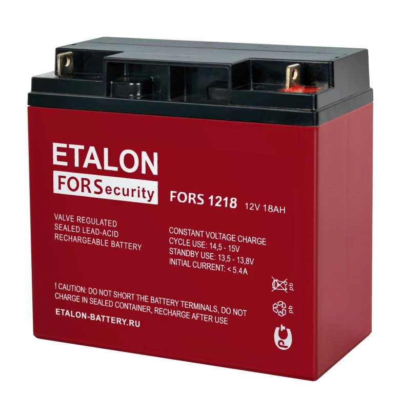 Аккумулятор 12В 18Ач Etalon battery 200-12/18S