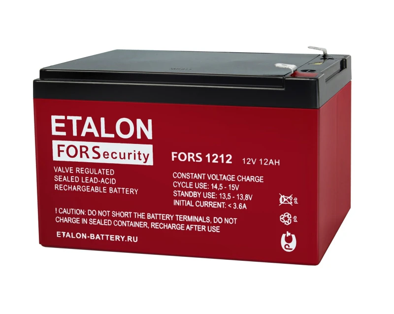 Аккумулятор 12В 12Ач Etalon battery 200-12/12S