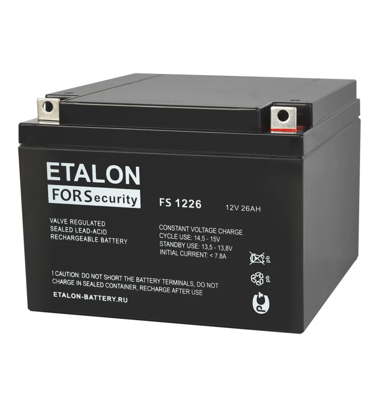 Аккумулятор FS 12В 26Ач Etalon battery 100-12/26S