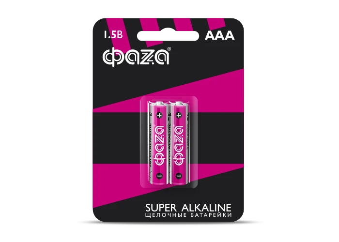 Элемент питания LR03 (AAA) ФАZА Super Alkalineблистер, 2 шт. 2858474