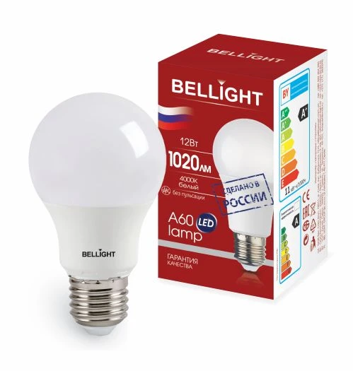 Лампа светодиодная LED 12Вт Е27 220 4000К 1020Лм Bellight (88297788) BELLIGHT