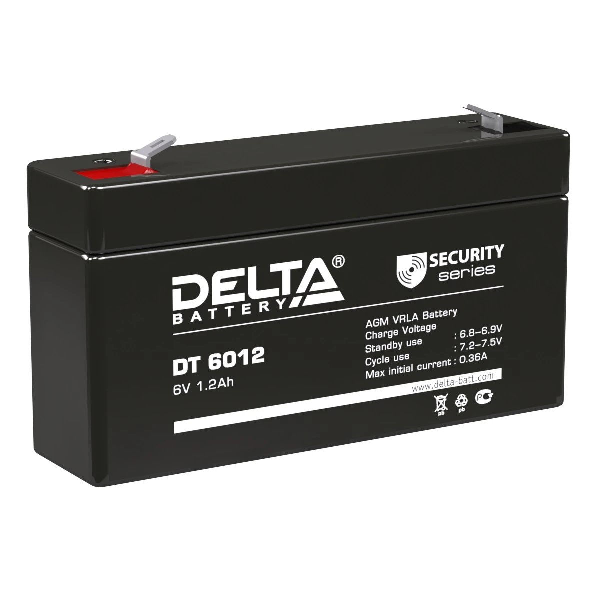 Аккумулятор DT 6В 1.2Ач Delta DT 6012