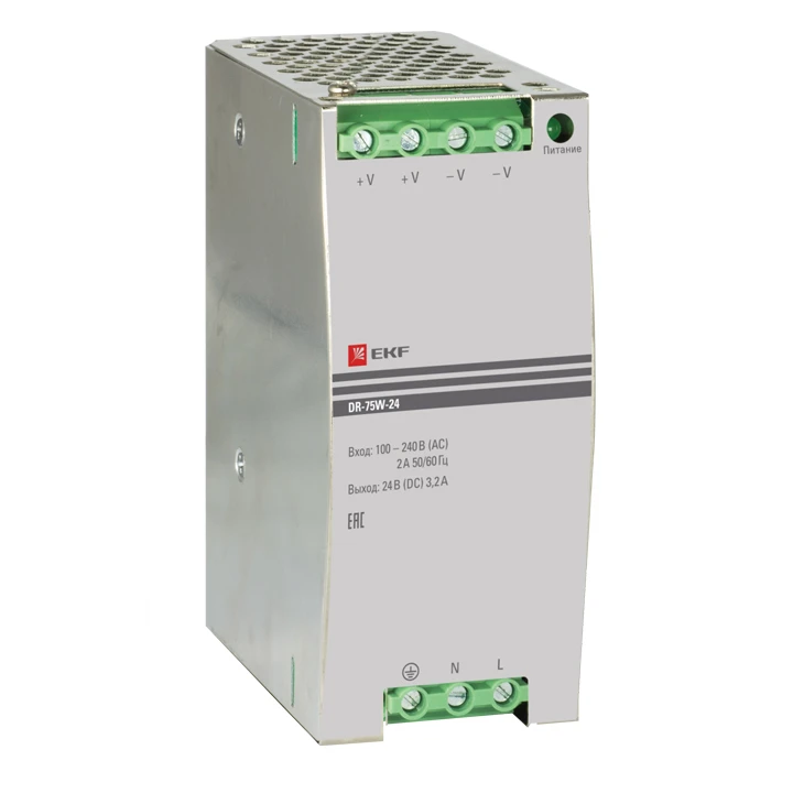 Блок питания 24В DR-75W-24 PROxima EKF dr-75w-24