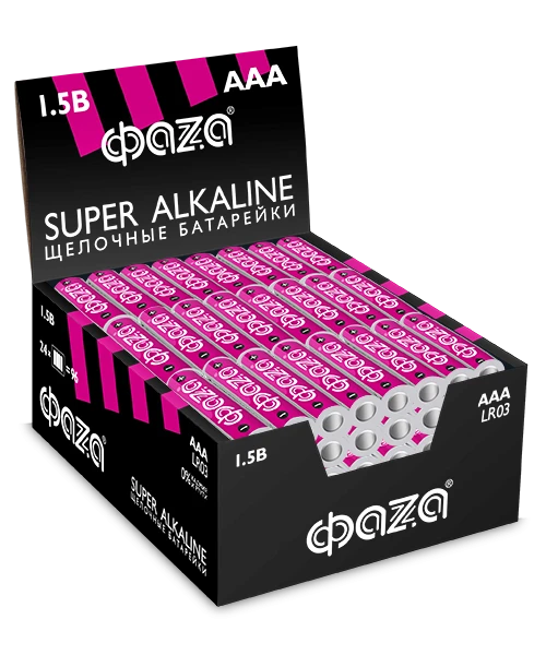 Элемент питания AAA ФАZА LR03 Super Alkaline Shrink-4 2854674