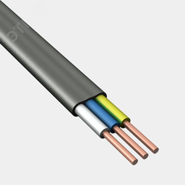 Кабель силовой ВВГ-Пнг(А)-LS 3х2.5 (N. PE) - 0.660 (10м) Конкорд 4819