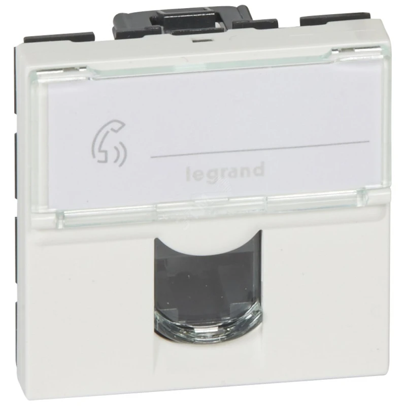 Mosaic Розетка компьютерная RJ45 2 модуля категория 5 Legrand 076554