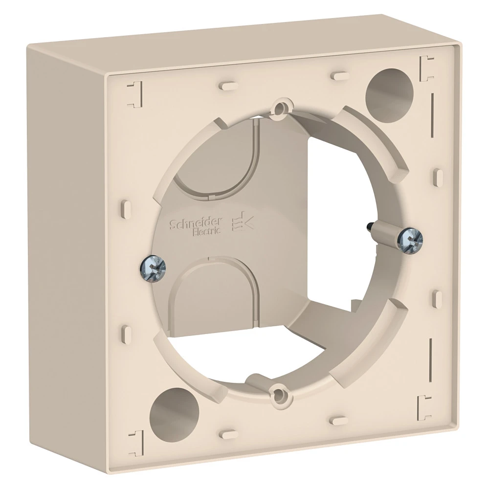 Коробка ATLASDESIGN для наружного монтажа бежевый (ATN000200) Systeme Electric